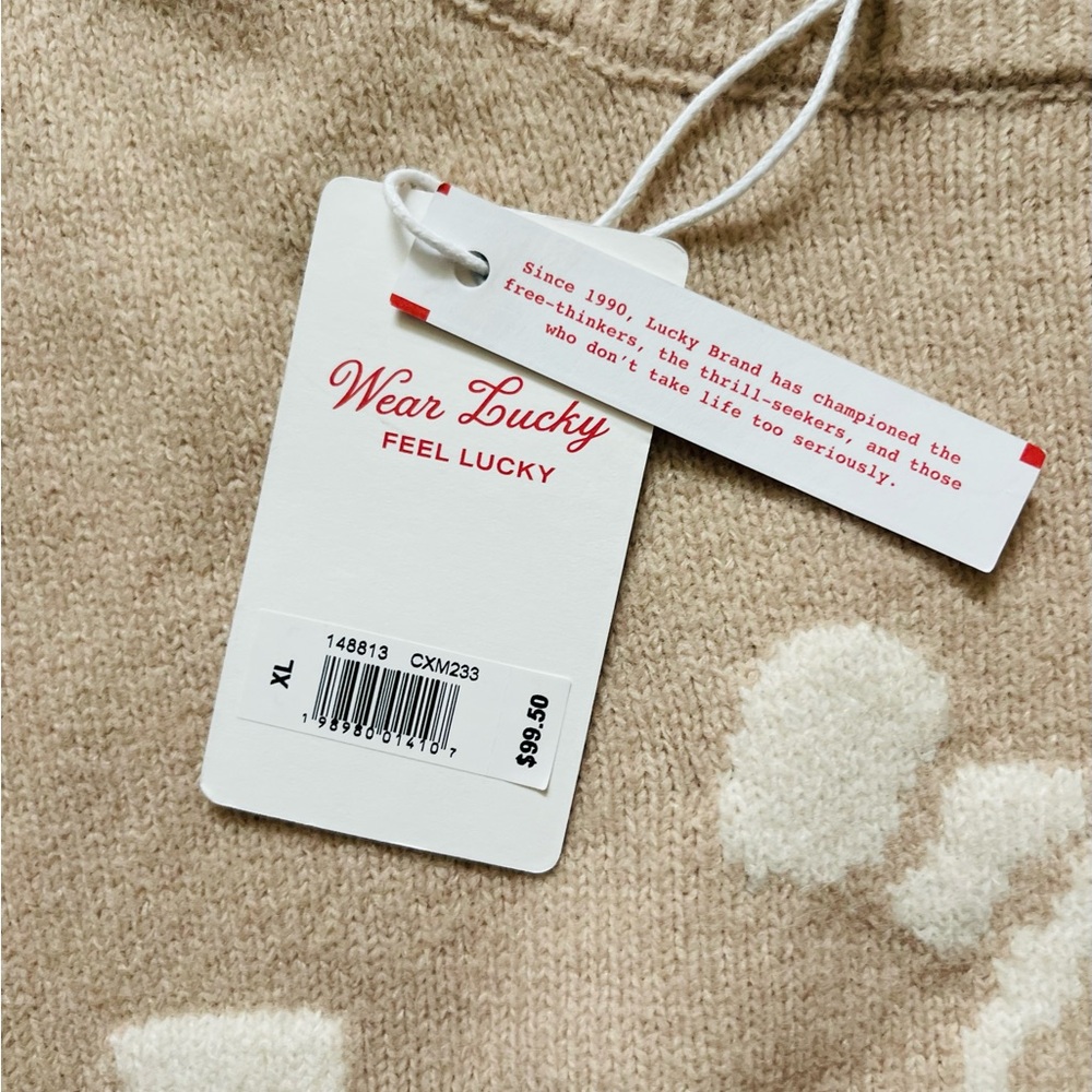 🎉 LAST ONE🎉 - Make Offer Now 
Lucky Brand Women's Tan Crew Neck Sweater - Picture 3 of 6